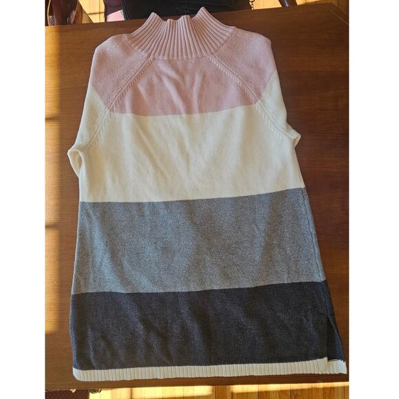 New Charter Club Sweater Color Block Cotton Blend Sz L Sweater - Picture 10 of 12